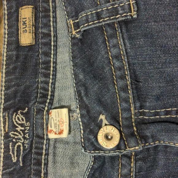 Silver Jeans 22 Dark Wash Bootcut Jeans - Picture 6 of 16